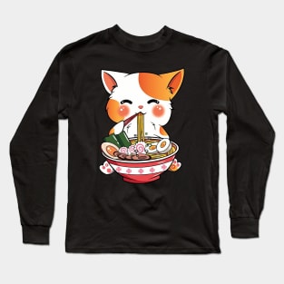 Cat Ramen Long Sleeve T-Shirt